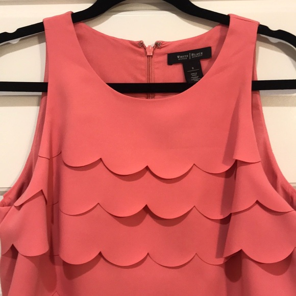 White House Black Market Pink Scalloped dress - Picture 2 of 3